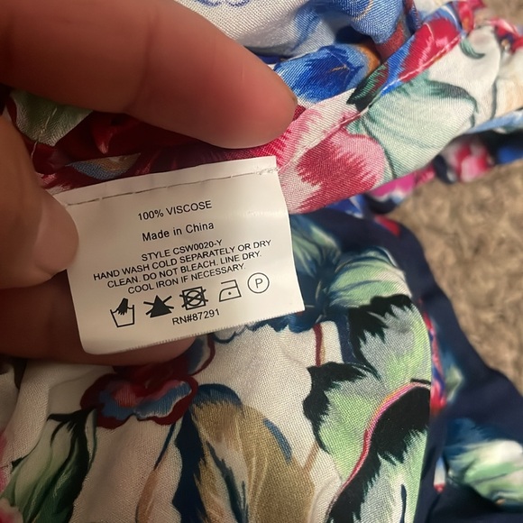 Johnny Was Maya Cover Up Butterfly Wrap Floral Pants - Picture 6 of 7